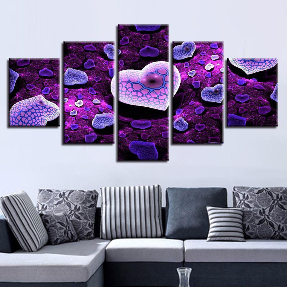 Purple Love Landscape Nature Canvas Wall Art