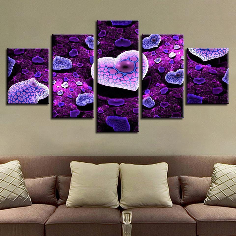 Purple Love Landscape Nature Canvas Wall Art