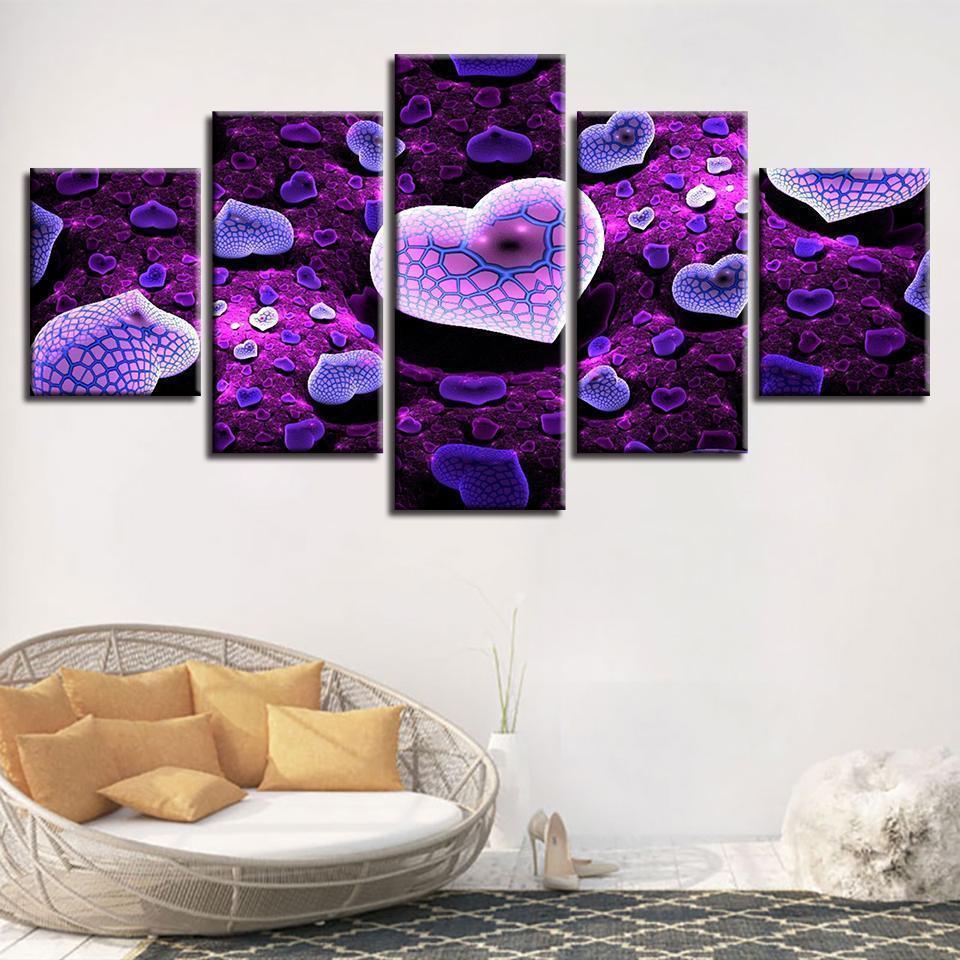 Purple Love Landscape Nature Canvas Wall Art