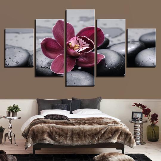 Purple Moth Orchid Flower Canvas Wall Art