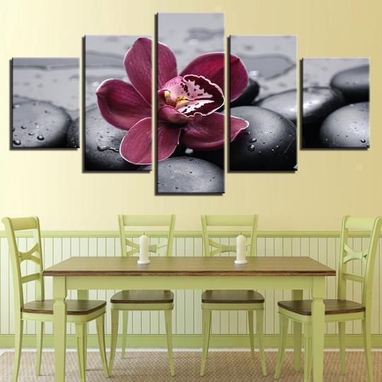 Purple Moth Orchid Flower Canvas Wall Art