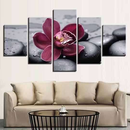 Purple Moth Orchid Flower Canvas Wall Art