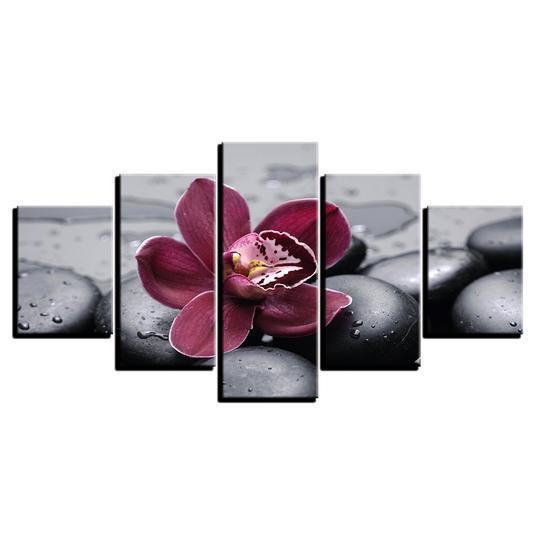 Purple Moth Orchid Flower Canvas Wall Art