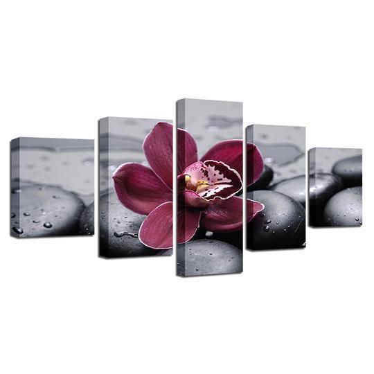 Purple Moth Orchid Flower Canvas Wall Art