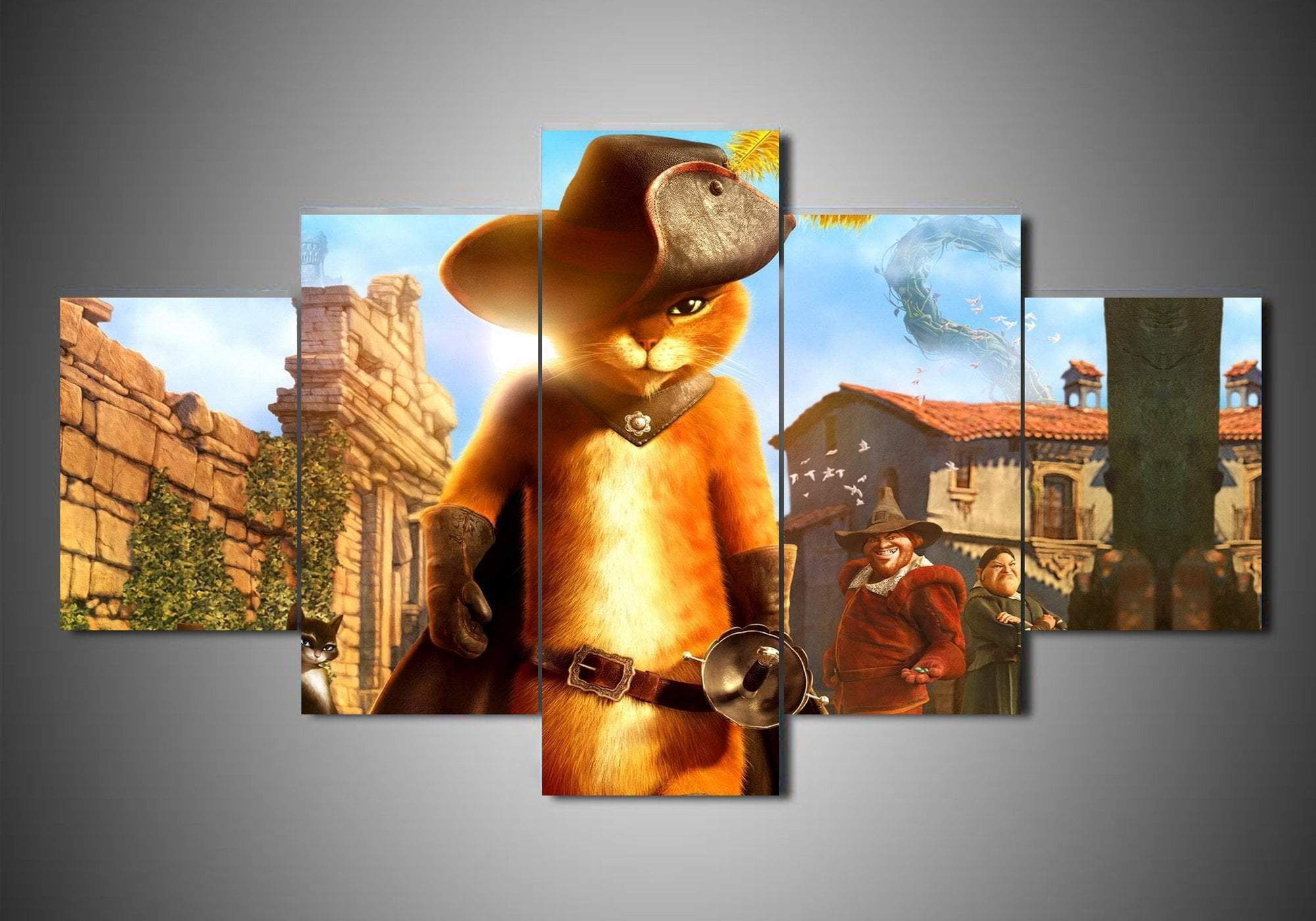 Puss In Boots 1 Cartoon Canvas Wall Art