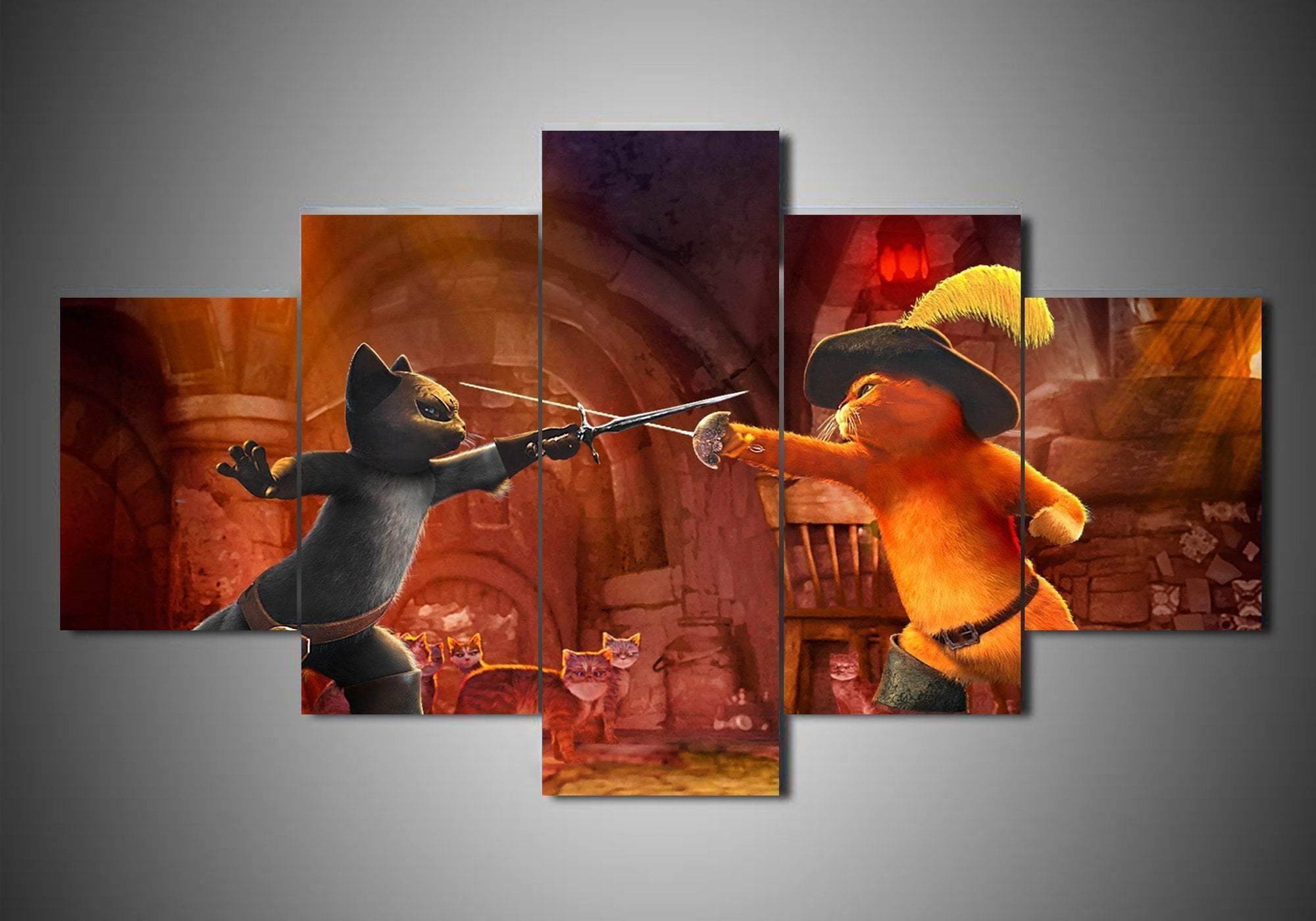 Puss In Boots 2 Cartoon Canvas Wall Art