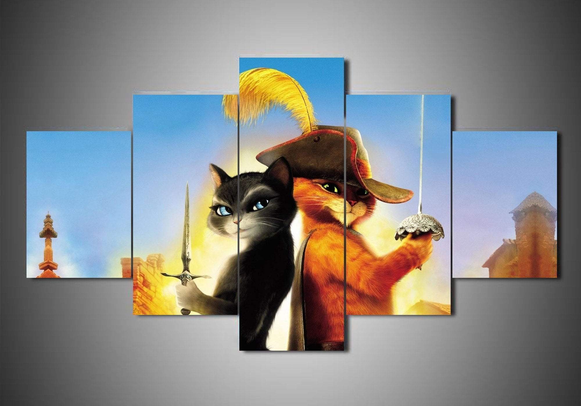Puss In Boots 3 Cartoon Canvas Wall Art