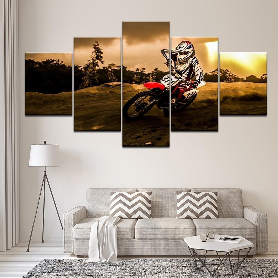 Racing Motorbike Car &amp;amp; Motor Canvas Wall Art