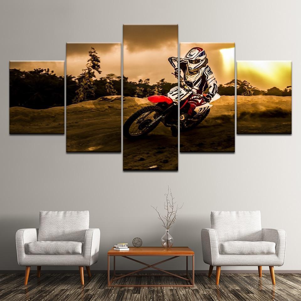 Racing Motorbike Car &amp;amp; Motor Canvas Wall Art
