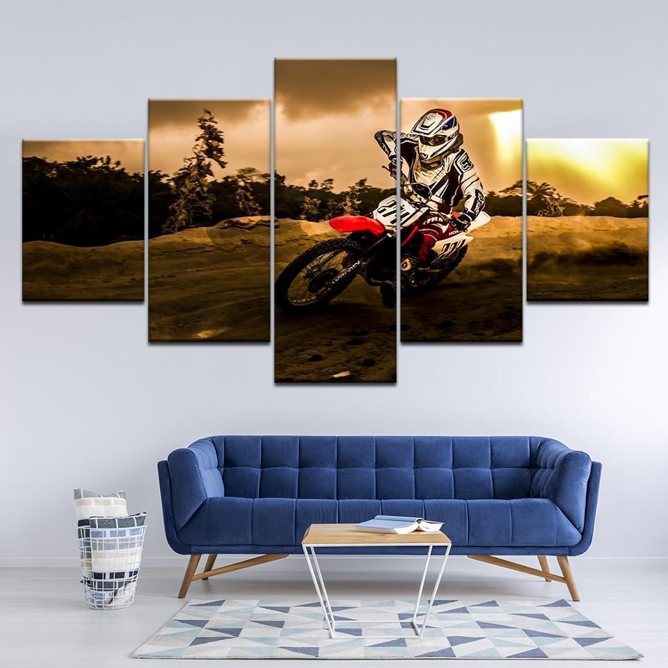 Racing Motorbike Car &amp;amp; Motor Canvas Wall Art