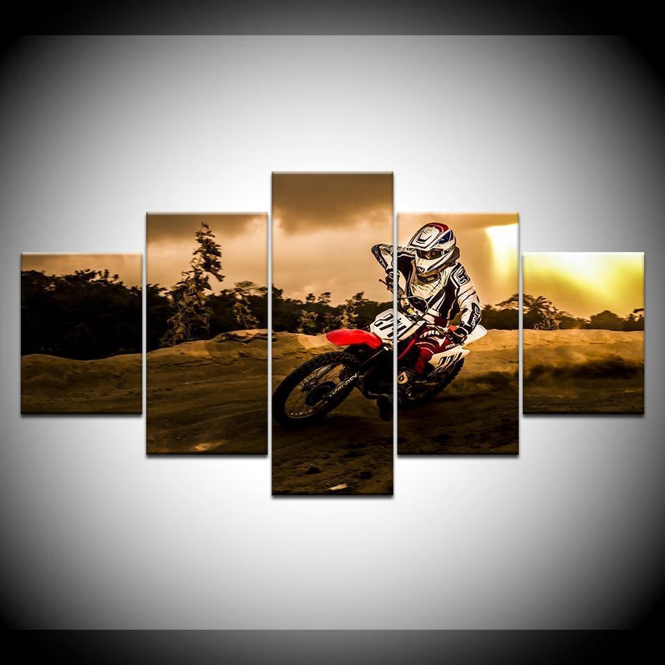 Racing Motorbike Car &amp;amp; Motor Canvas Wall Art
