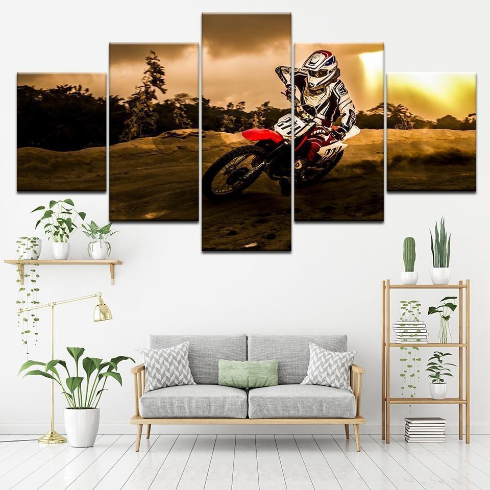 Racing Motorbike Car &amp;amp; Motor Canvas Wall Art