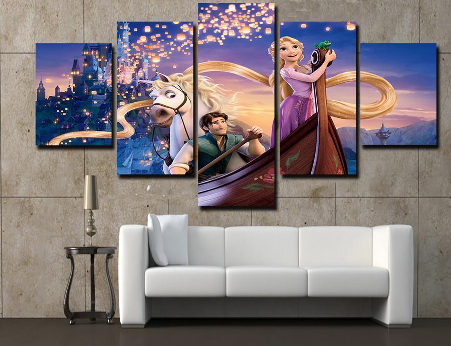 Rapunzel Cartoon Canvas Wall Art