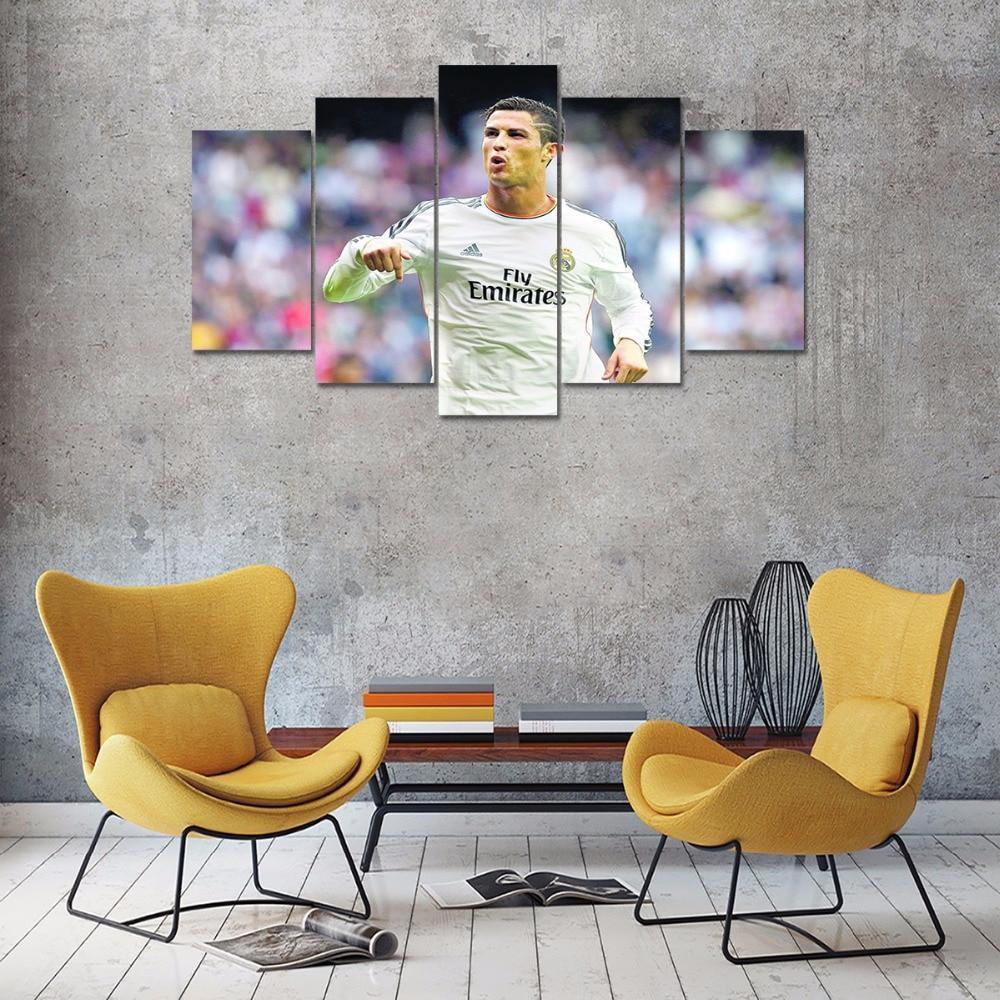Real Madrid Ronaldo Dissatisfing Celebrity Canvas Wall Art