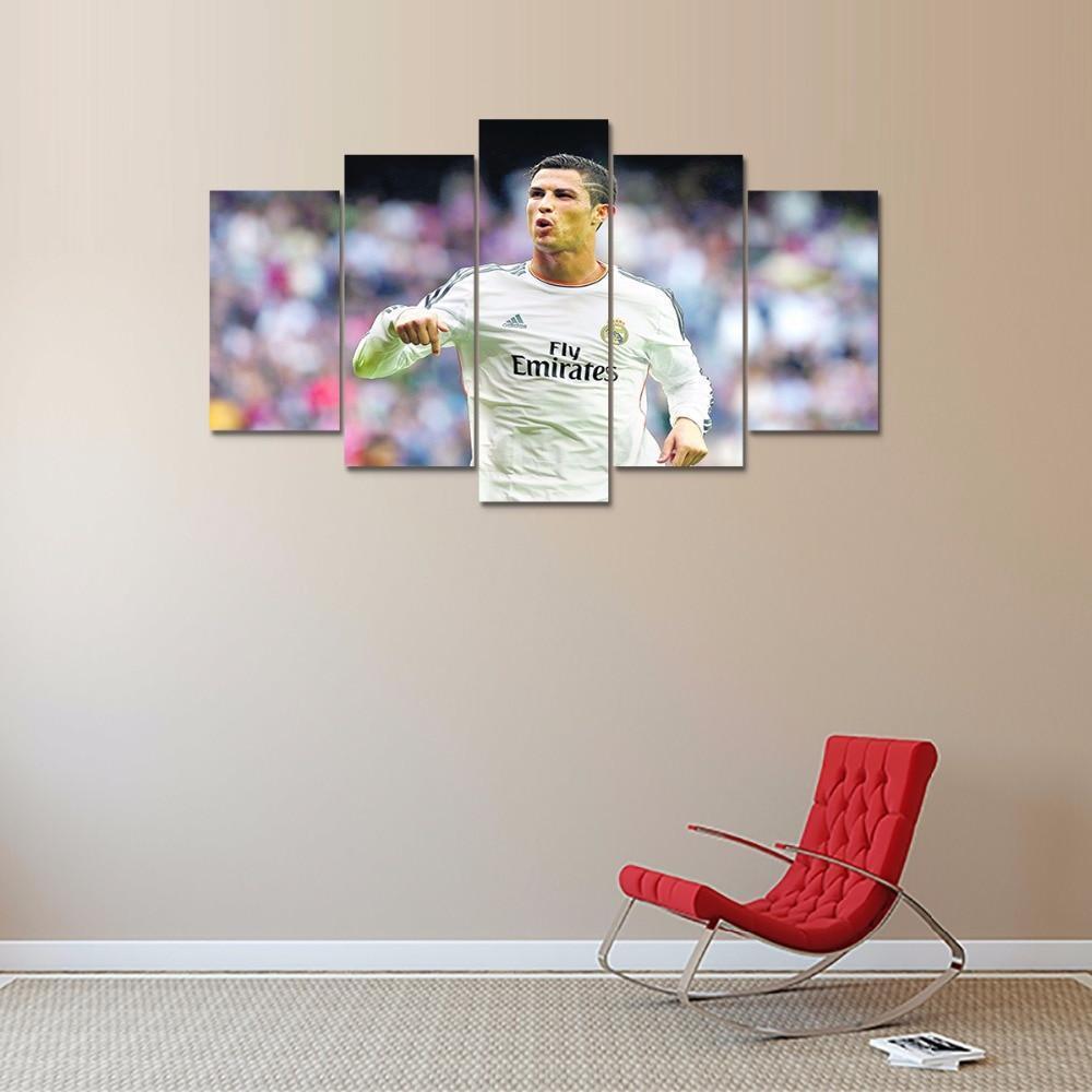Real Madrid Ronaldo Dissatisfing Celebrity Canvas Wall Art