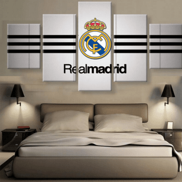 Real Madrid Soccer Logo Sport Canvas Wall Art