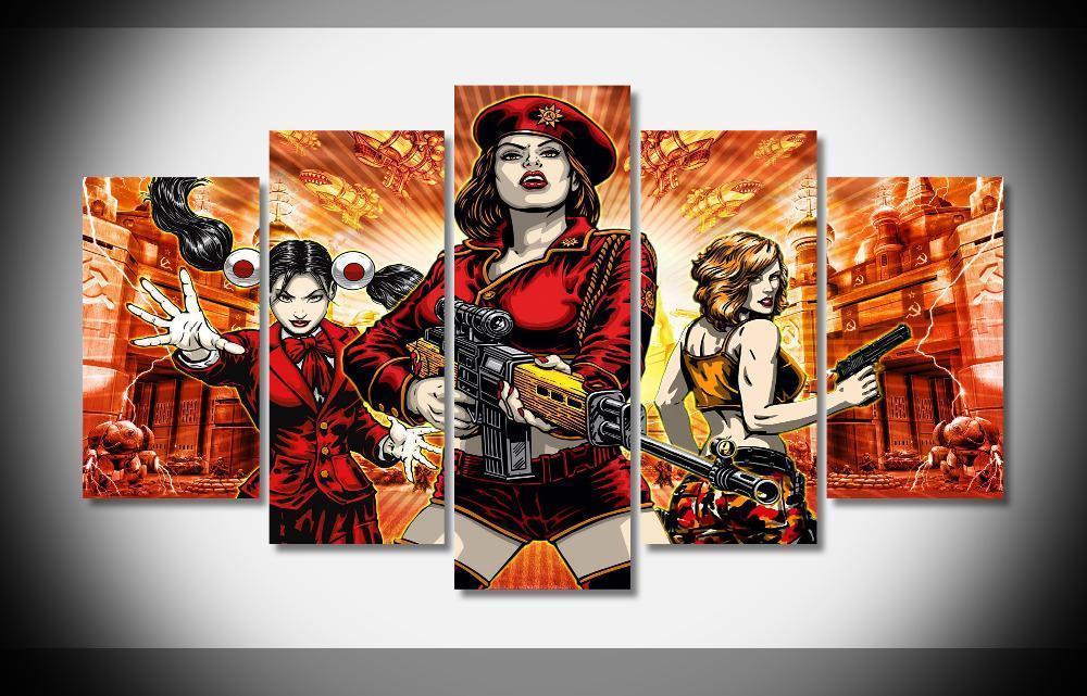 Red Alert 3 Natasha Gaming Canvas Wall Art