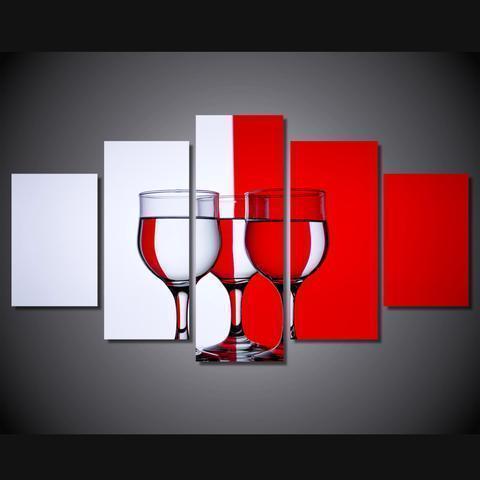 Red And White Cup Nature Canvas Wall Art