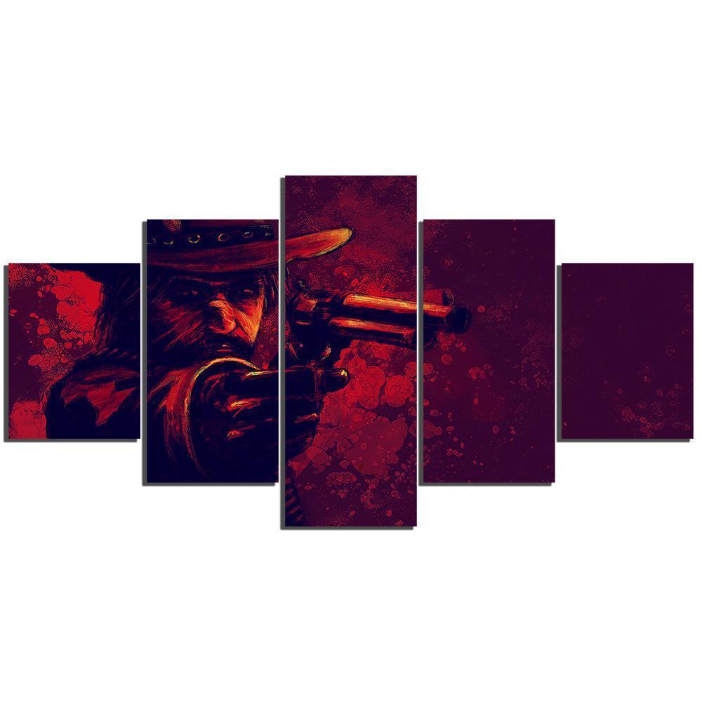 Red Dead Redemption 2 Character Draft Gaming Canvas Wall Art