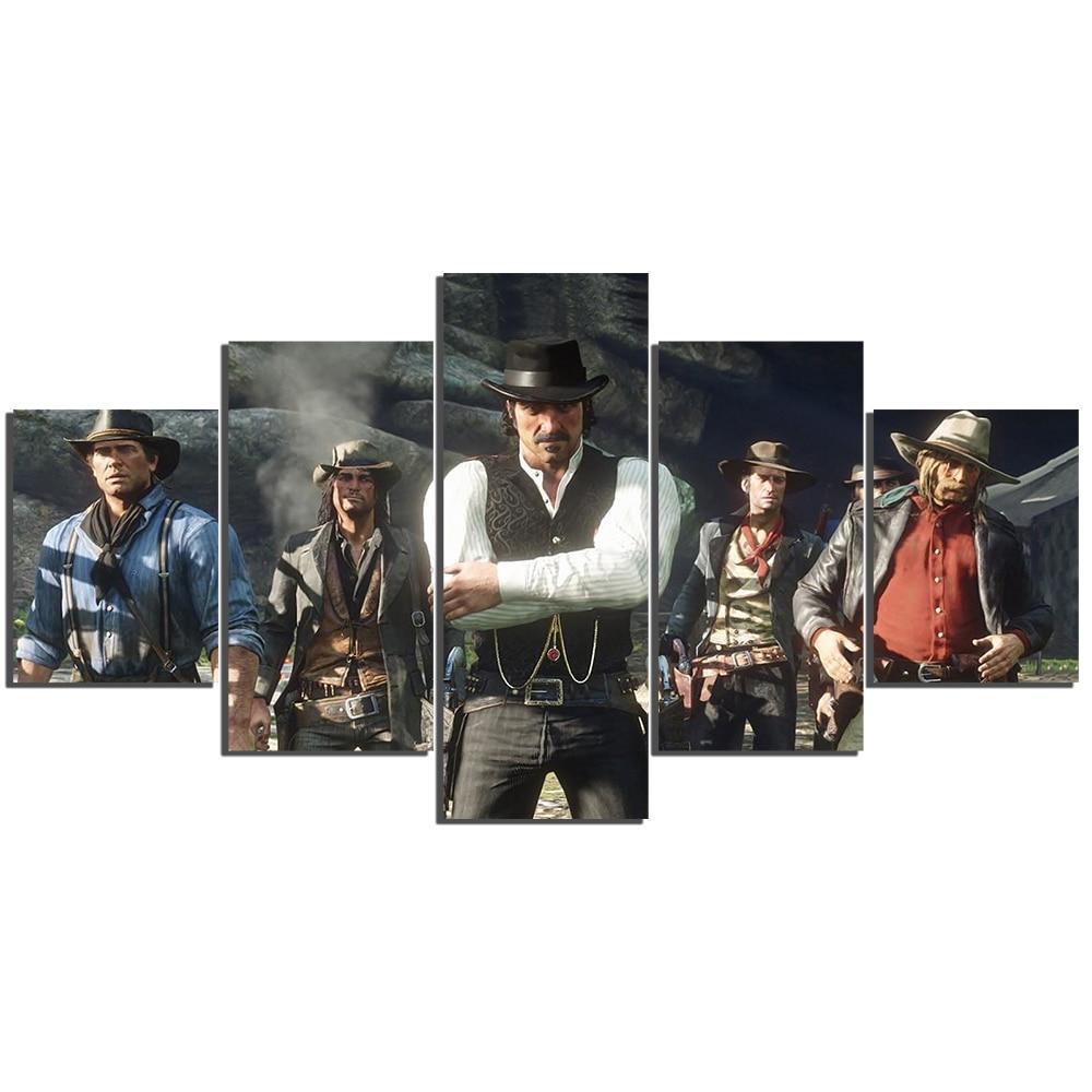 Red Dead Redemption 2 The Cowboys Gaming Canvas Wall Art
