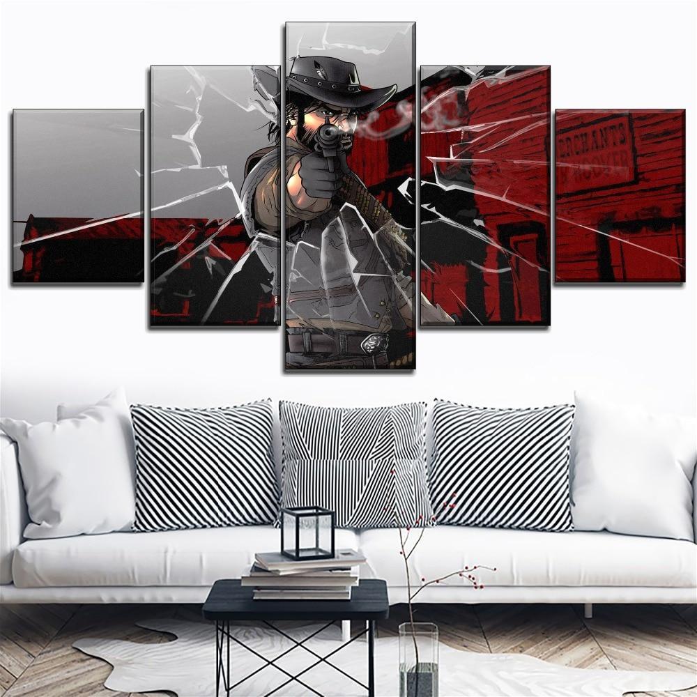 Red Dead Redemption John Marston Gaming Canvas Wall Art