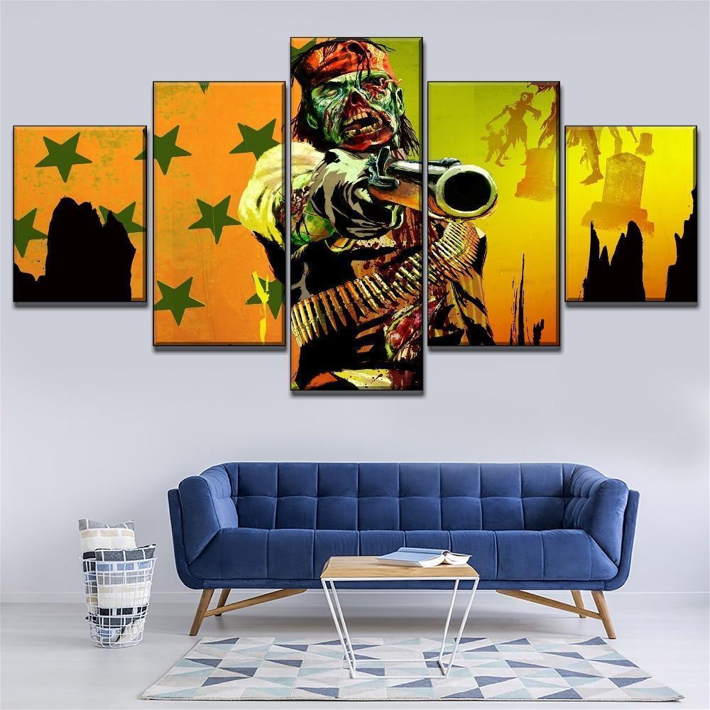 Red Dead Redemption Undead Man Gaming Canvas Wall Art