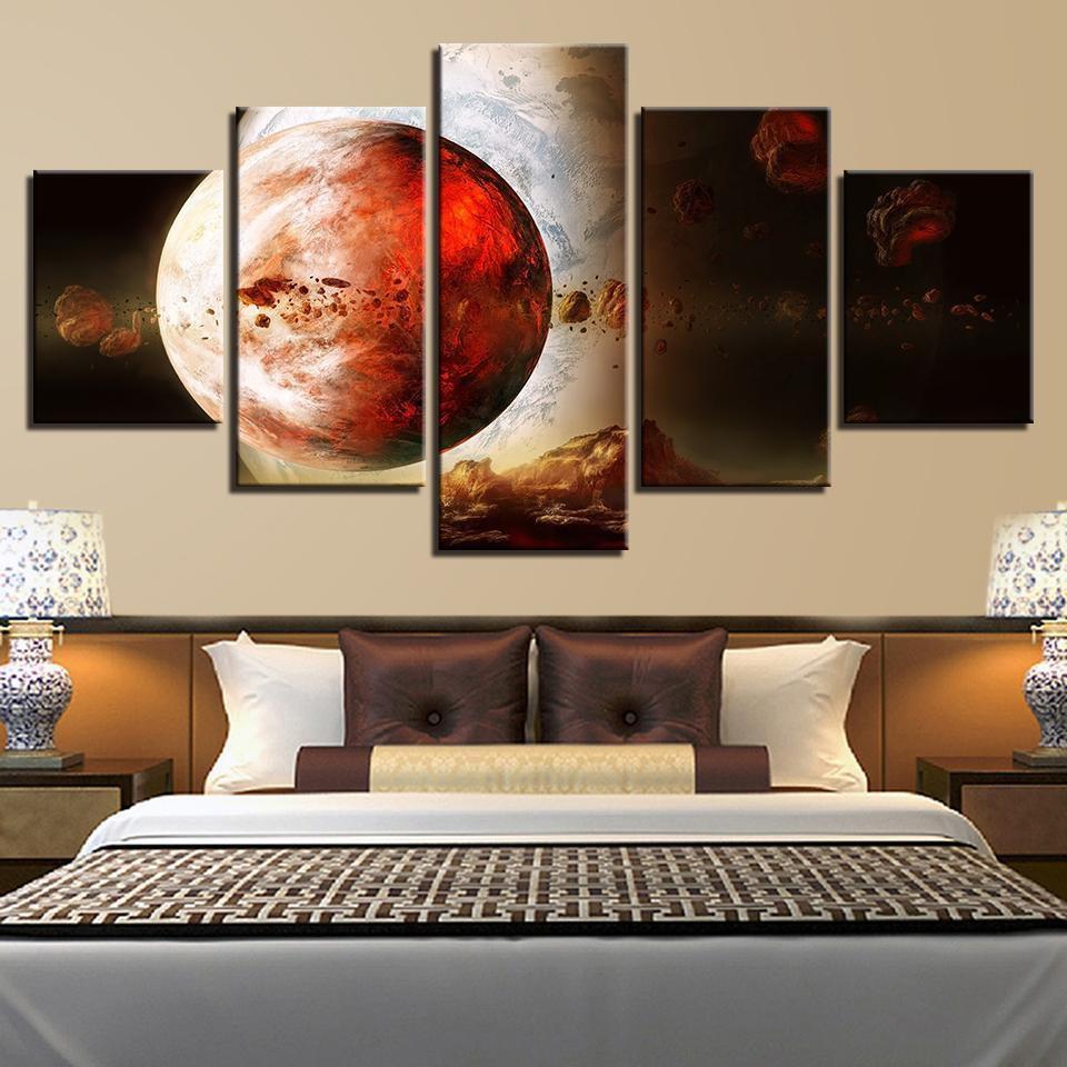 Red Planet Space Canvas Wall Art