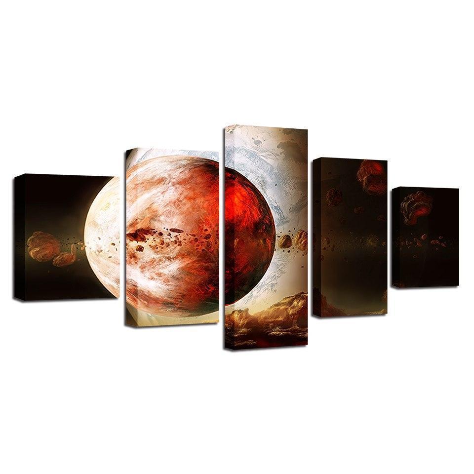 Red Planet Space Canvas Wall Art