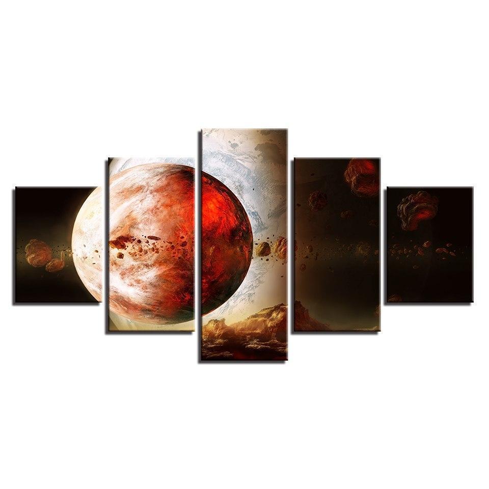 Red Planet Space Canvas Wall Art
