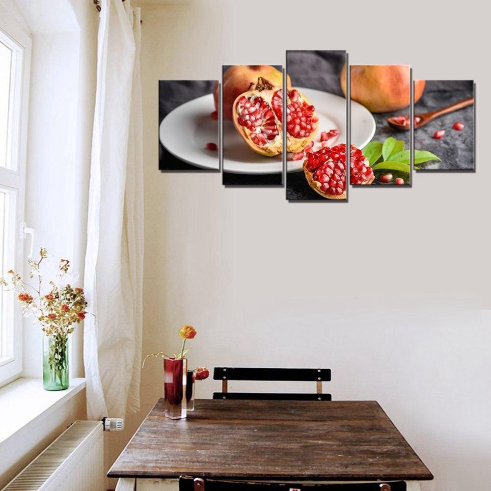 Red Pomegranate Fruit Kitchen Canvas Wall Art