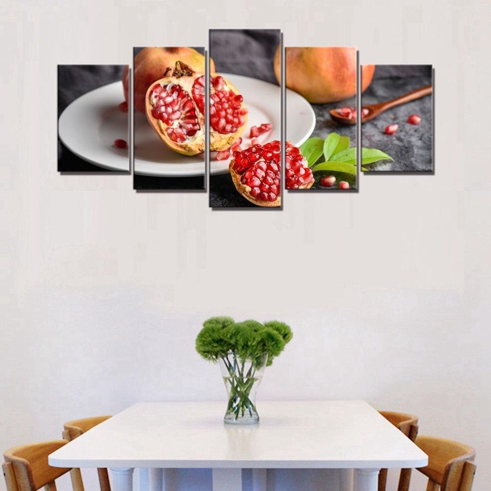Red Pomegranate Fruit Kitchen Canvas Wall Art