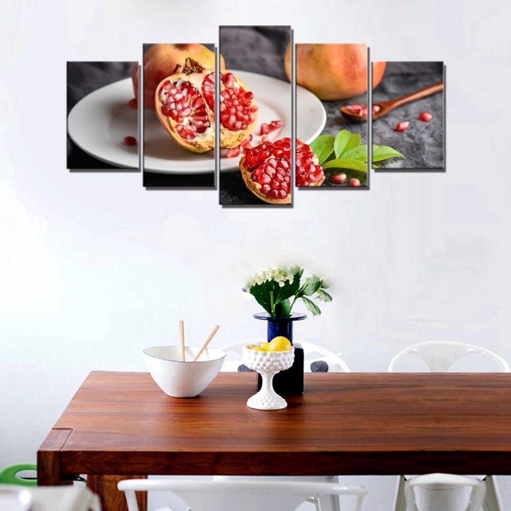 Red Pomegranate Fruit Kitchen Canvas Wall Art