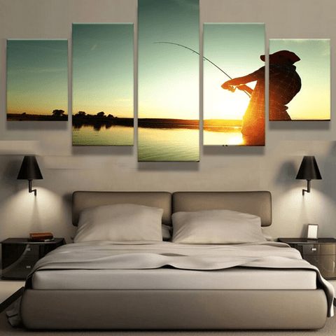 Relax And Fish Fishing Canvas Wall Art