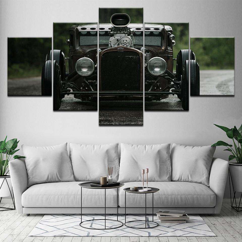 Retro Car &amp;amp; Motor Canvas Wall Art