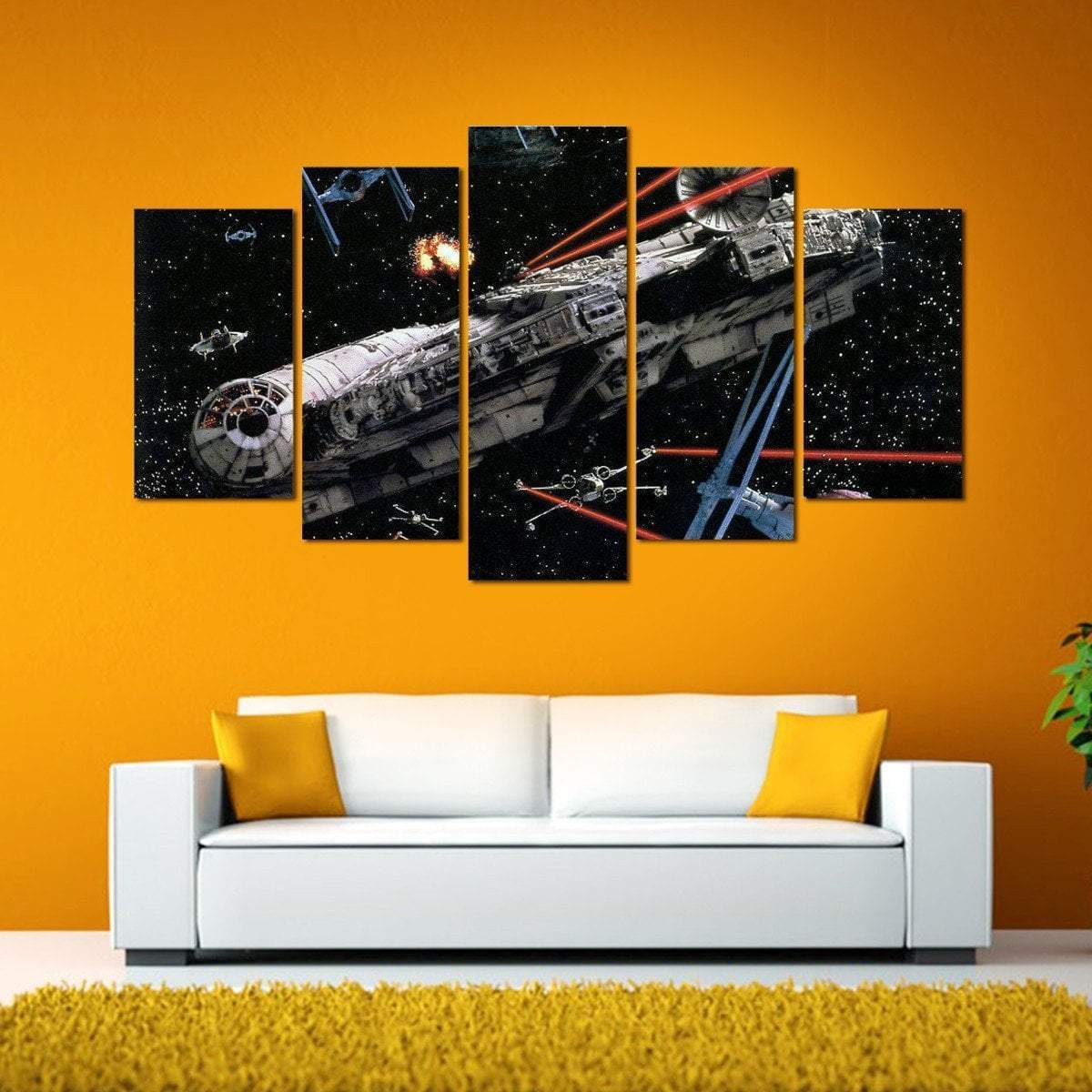 Return Of The Jedi: Millenium Falcon Movie Canvas Wall Art