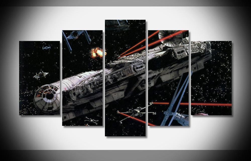 Return Of The Jedi: Millenium Falcon Movie Canvas Wall Art
