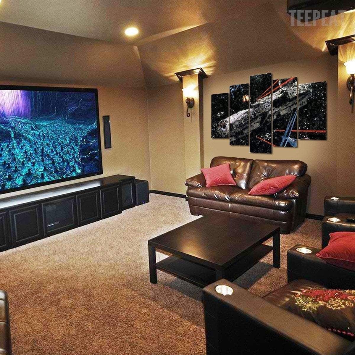 Return Of The Jedi: Millenium Falcon Movie Canvas Wall Art