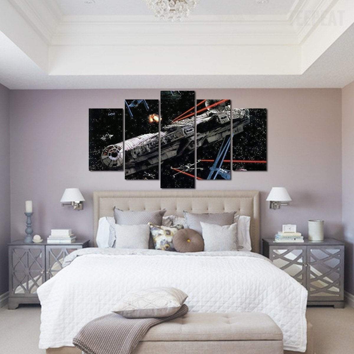 Return Of The Jedi: Millenium Falcon Movie Canvas Wall Art