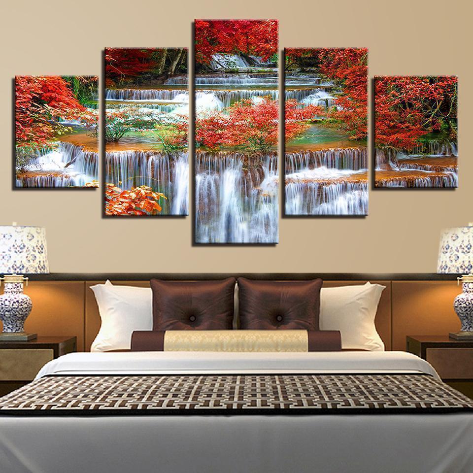 Rforest Tree Lake Landscape Nature Canvas Wall Art