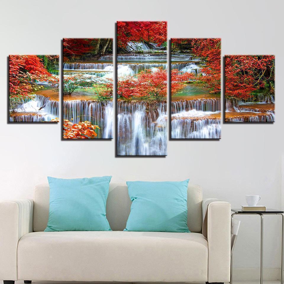 Rforest Tree Lake Landscape Nature Canvas Wall Art