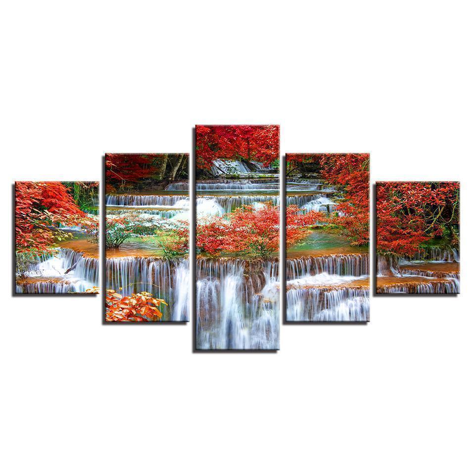 Rforest Tree Lake Landscape Nature Canvas Wall Art