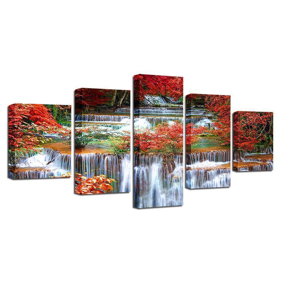 Rforest Tree Lake Landscape Nature Canvas Wall Art