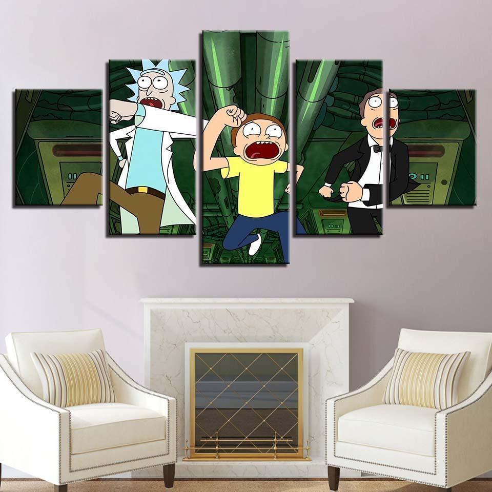 Rick And Morty #14 Cartoon Canvas Wall Art