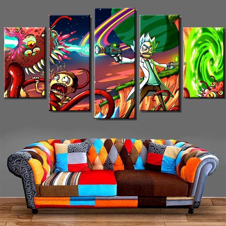 Rick And Morty #15 Cartoon Canvas Wall Art