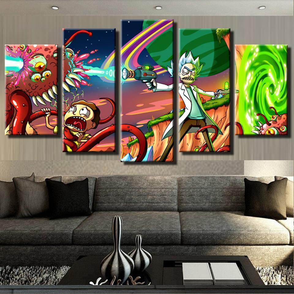 Rick And Morty #15 Cartoon Canvas Wall Art