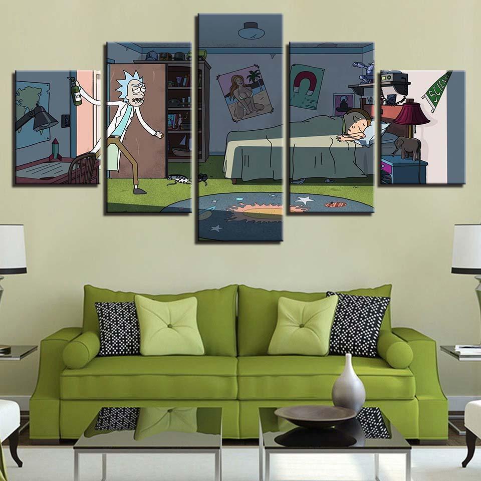 Rick And Morty #16 Cartoon Canvas Wall Art