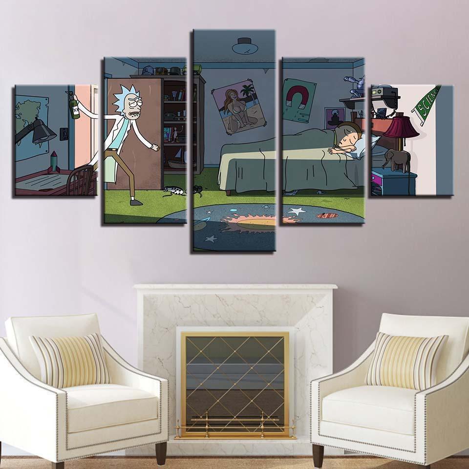 Rick And Morty #16 Cartoon Canvas Wall Art