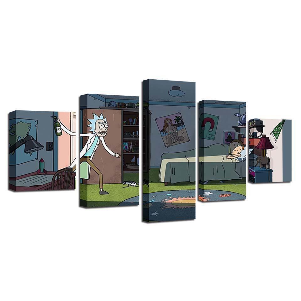 Rick And Morty #16 Cartoon Canvas Wall Art