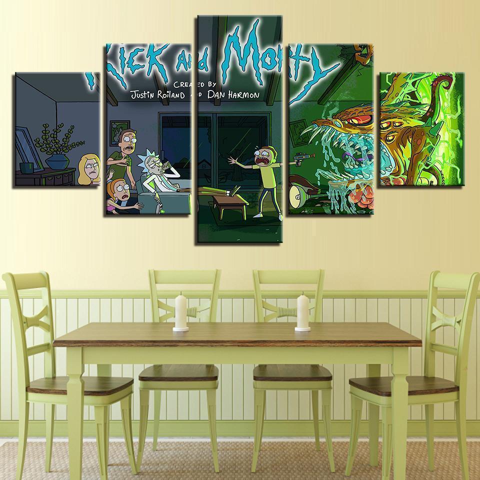 Rick And Morty #17 Cartoon Canvas Wall Art