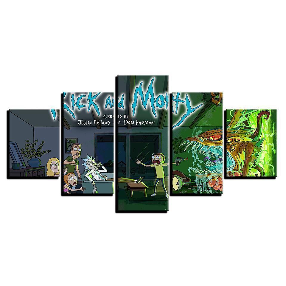 Rick And Morty #17 Cartoon Canvas Wall Art